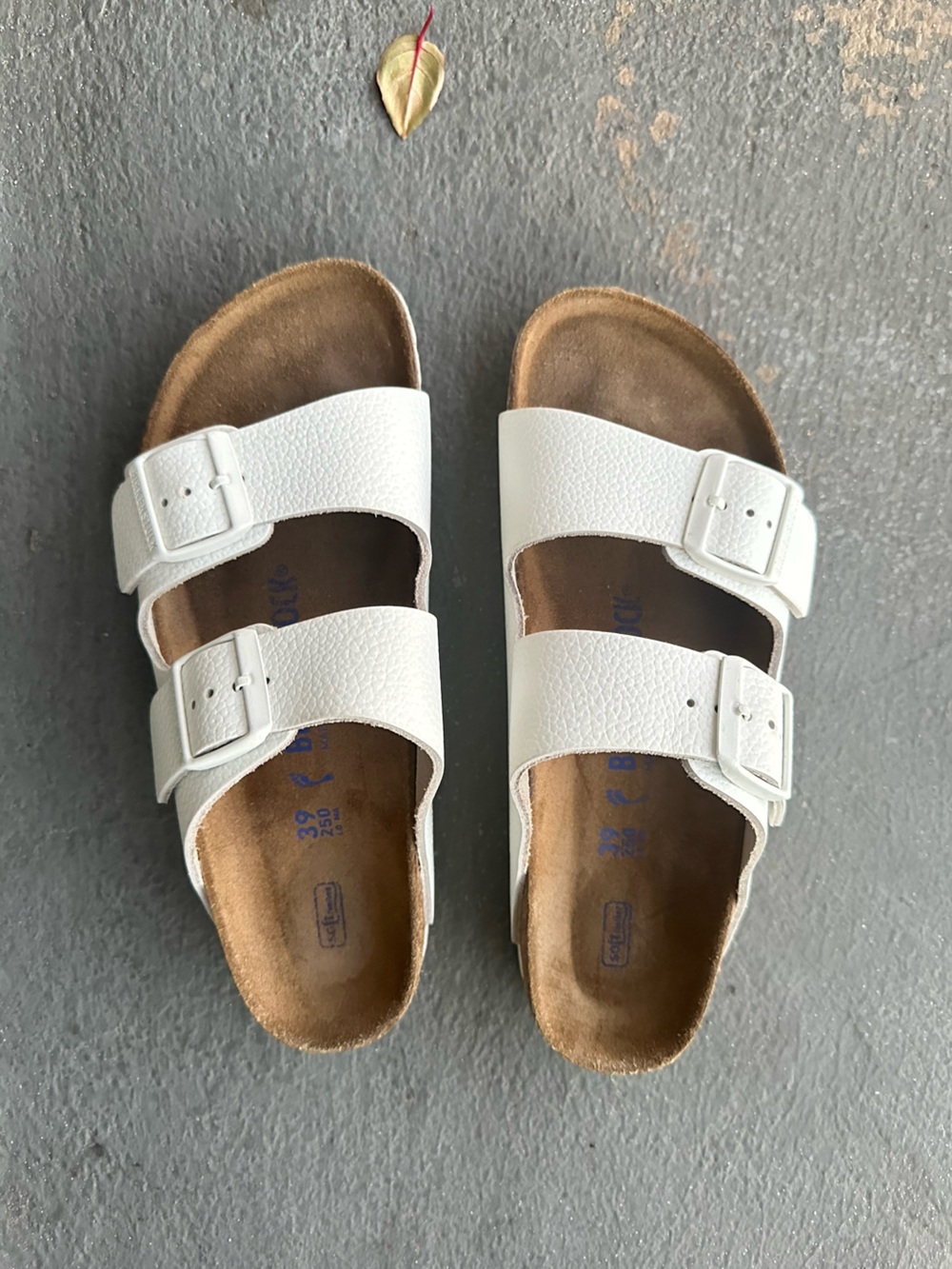 Birkenstock Arizona White Two-Buckle Slip-On Sandals